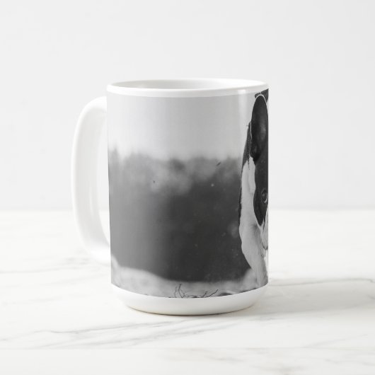 French Bulldog BW Coffee Tasse (Vorderseite Links)