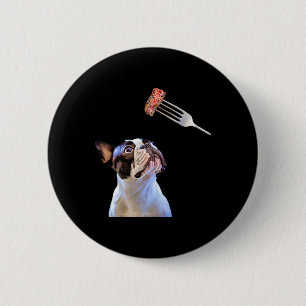 French Bulldog Cartoon Filter Steak Dinner Fug Dog Button