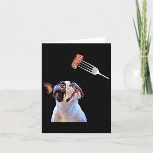 French Bulldog Cartoon Filter Steak Dinner Fug Dog Karte