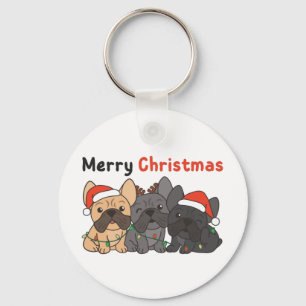 French Bulldog Christmas Animals Niedliche Hunde K Schlüsselanhänger