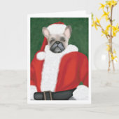 French Bulldog Christmas Card Karte (Gelbe Blume)