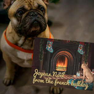 French Bulldog Christmas Dog Joyeux Weihnachten