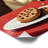 French Bulldog Christmas Eve Feast Painting Poster (Ecke)