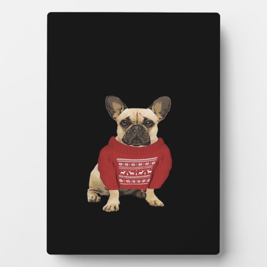 French Bulldog Christmas gifts and christmas sweat Fotoplatte (Vorderseite)