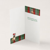 French Bulldog Christmas Green Red Holiday Kariert (Innenseite)