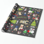 French Bulldog Christmas Holiday Wrapping Paper Geschenkpapier<br><div class="desc">Verbringen Sie in dieser Woche einen aufregenden Feiertagssjubiläum mit den brandneuen Holiday-Designs der französischen Bulldog Liebe. Dieses neue Holiday/Christmas Verpackungspapier zeigt unsere brandneuen Urlaubsbilder und Designs,  die jedem Hundefreund in dieser Urlaubssaison ein Lächeln geben.</div>