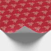 French Bulldog Christmas Hund Niedliche Silhouette Geschenkpapier (Ecke)