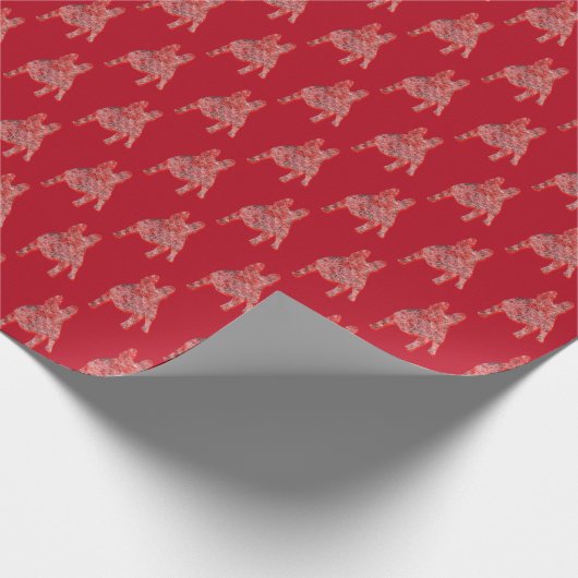 French Bulldog Christmas Hund Niedliche Silhouette Geschenkpapier (Ecke)
