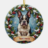 French Bulldog Christmas Keramik Ornament (Vorne)