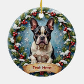 French Bulldog Christmas Keramik Ornament (Hinten)