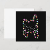 French Bulldog Christmas Light Dankeskarte (Vorne/Hinten)