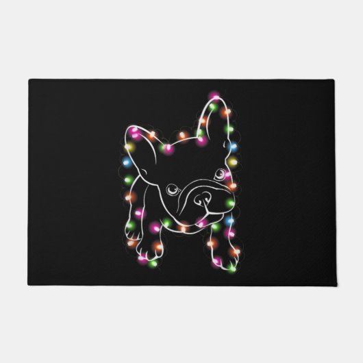 French Bulldog Christmas Light Fußmatte (Vorderseite)