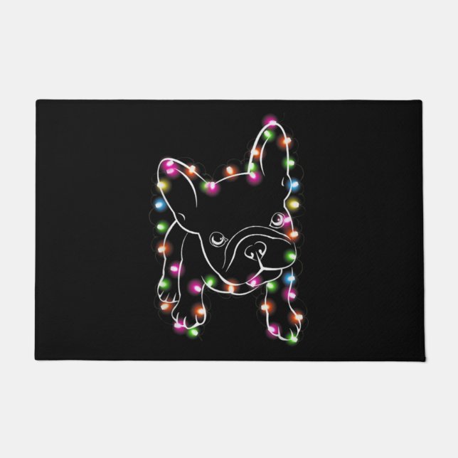 French Bulldog Christmas Light Fußmatte (Vorderseite)