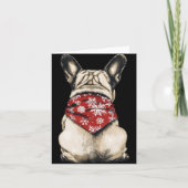 French Bulldog Christmas Lights Dog Lover Xmas Paj Karte (Vorderseite)