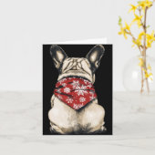 French Bulldog Christmas Lights Dog Lover Xmas Paj Karte (Gelbe Blume)