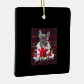 French Bulldog Christmas Lights Ugly Sweater Dog Keramikornament (Rechts)