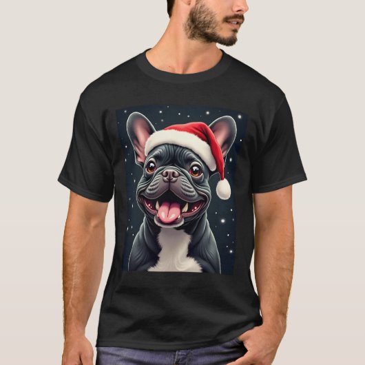 French Bulldog Christmas Long Sleeve T - Shirt (Vorderseite)