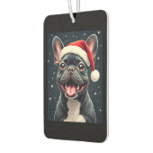 French Bulldog Christmas Long Sleeve T - Shirt Autolufterfrischer (Links)