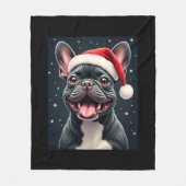 French Bulldog Christmas Long Sleeve T - Shirt Fleecedecke (Vorderseite)