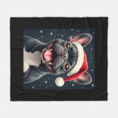 French Bulldog Christmas Long Sleeve T-Shirt Fleecedecke (Vorderseite (Horizontal))