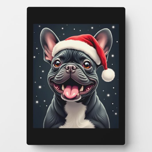 French Bulldog Christmas Long Sleeve T - Shirt Fotoplatte (Vorderseite)