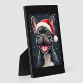 French Bulldog Christmas Long Sleeve T - Shirt Fotoplatte (Seite)