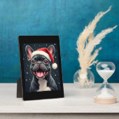 French Bulldog Christmas Long Sleeve T - Shirt Fotoplatte (Seite)