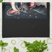 French Bulldog Christmas Long Sleeve T - Shirt Geschirrtuch (Gefaltet)