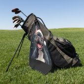 French Bulldog Christmas Long Sleeve T - Shirt Golfhandtuch (Gras)