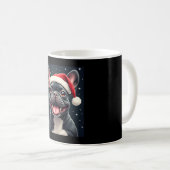 French Bulldog Christmas Long Sleeve T - Shirt Kaffeetasse (VorderseiteRechts)