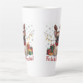 French Bulldog Christmas Mug – Fa La La Frenchie Milchtasse (Vorderseite)