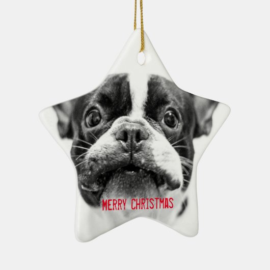 French Bulldog Christmas Ornament Star Custom (Rechts)