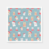 French Bulldog Christmas Pattern Serviette (Vorderseite)