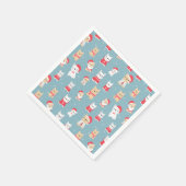 French Bulldog Christmas Pattern Serviette (Ecke)