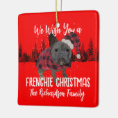 French Bulldog Christmas Personalisiert Dog French Keramikornament (Links)
