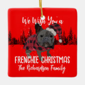 French Bulldog Christmas Personalisiert Dog French Keramikornament (Vorderseite)