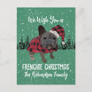 French Bulldog Christmas Personalisiert Dog French Postkarte