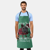 French Bulldog Christmas Personalisiert Dog French Schürze (Getragen)