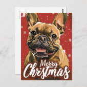 French Bulldog Christmas Postcard Postkarte (Vorne/Hinten)