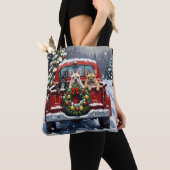 French Bulldog Christmas Red Truck Holiday Tasche (Von Nahem)