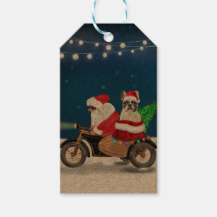 French Bulldog Christmas Santa Claus Geschenkanhänger