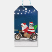 French Bulldog Christmas Santa Claus Geschenkanhänger (Vorderseite)
