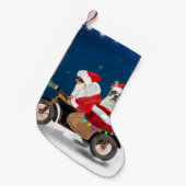 French Bulldog Christmas Santa Claus Kleiner Weihnachtsstrumpf (Vorderansicht (hängend))