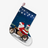 French Bulldog Christmas Santa Claus Kleiner Weihnachtsstrumpf (Vorderansicht (hängend))