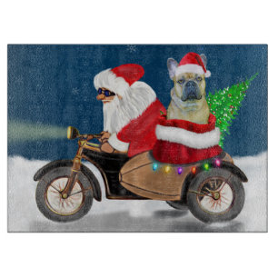 French Bulldog Christmas Santa Claus Schneidebrett