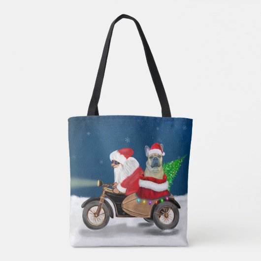 French Bulldog Christmas Santa Claus Tasche (Rückseite)