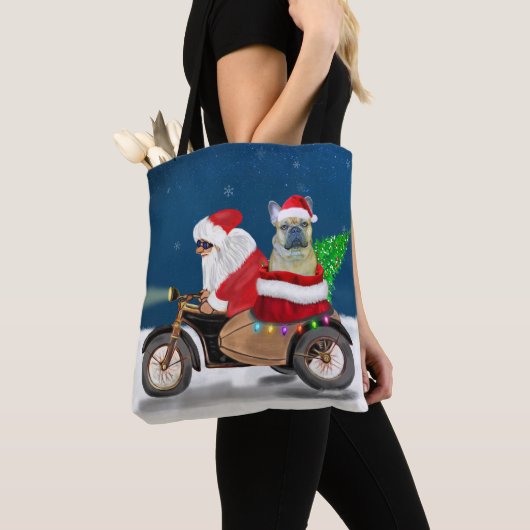 French Bulldog Christmas Santa Claus Tasche (Von Nahem)