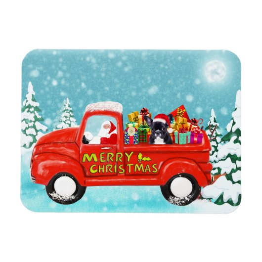 French Bulldog Christmas Santa Delivery Magnet (Horizontal)