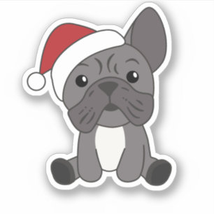 French Bulldog Christmas Snow Winter Animals Aufkleber