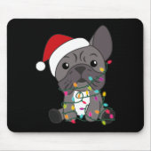 French Bulldog Christmas Snow Winter Animals  Mousepad (Vorne)